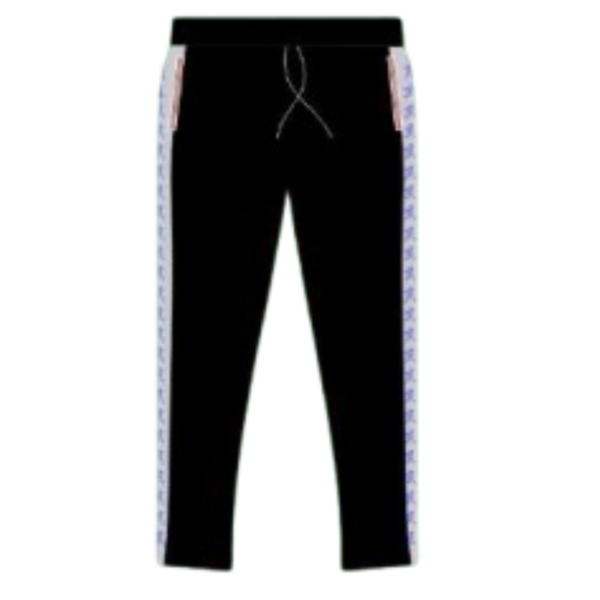 Side Logo Casual Fleece Pants - Black