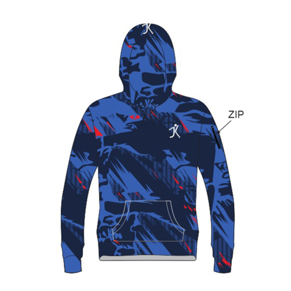 All Over Mini Camo Pullover Hoodie - Blue