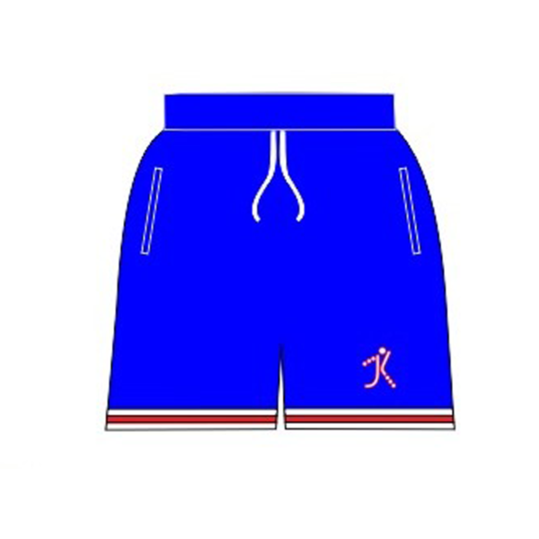 Super Fresh Pro Embroidered Shorts - Blue with Red Strips